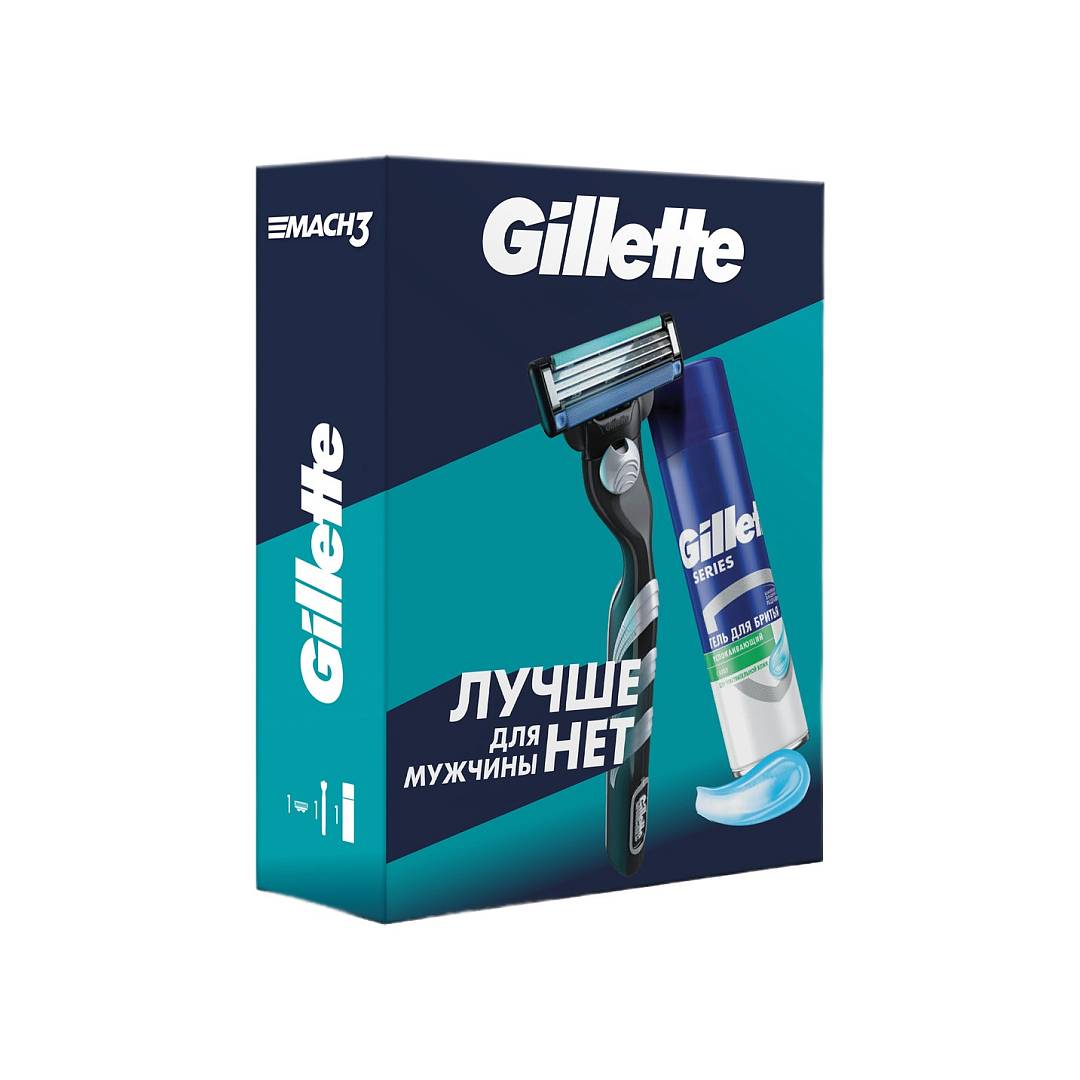 Набор мужской Mach3 Бритва+ гель для бритья