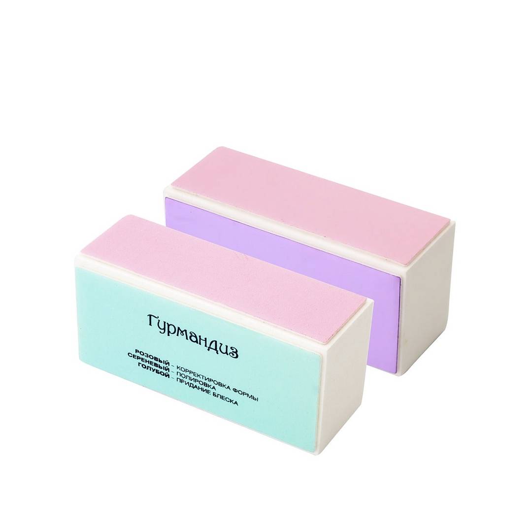 Брусок полировочный для ногтей цветной 