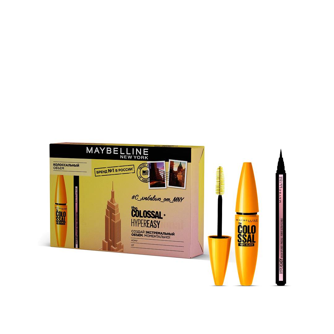 Набор: Тушь для ресниц Colossal + Подводка для глаз Hyper Easy 