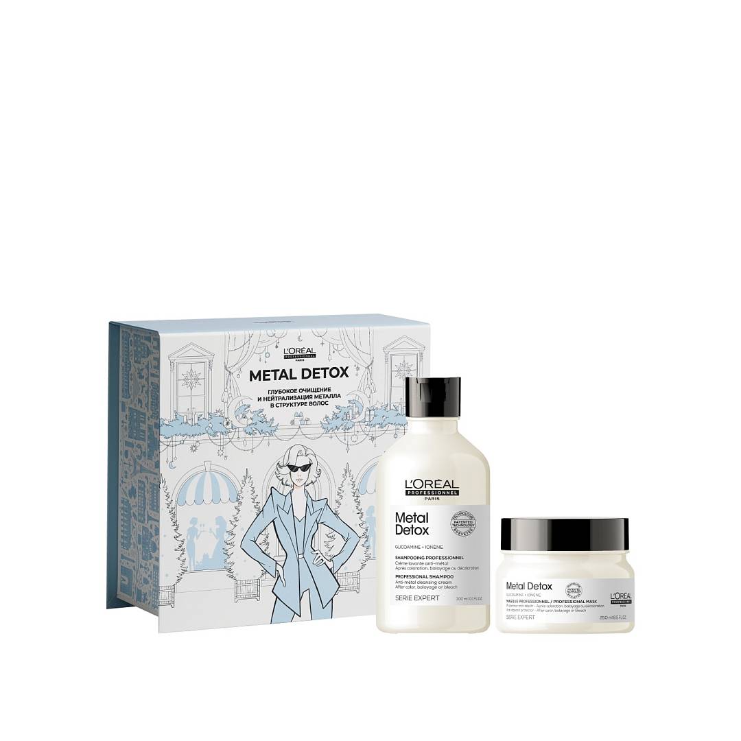 Набор: шампунь + маска для восстановления волос Metal Detox 