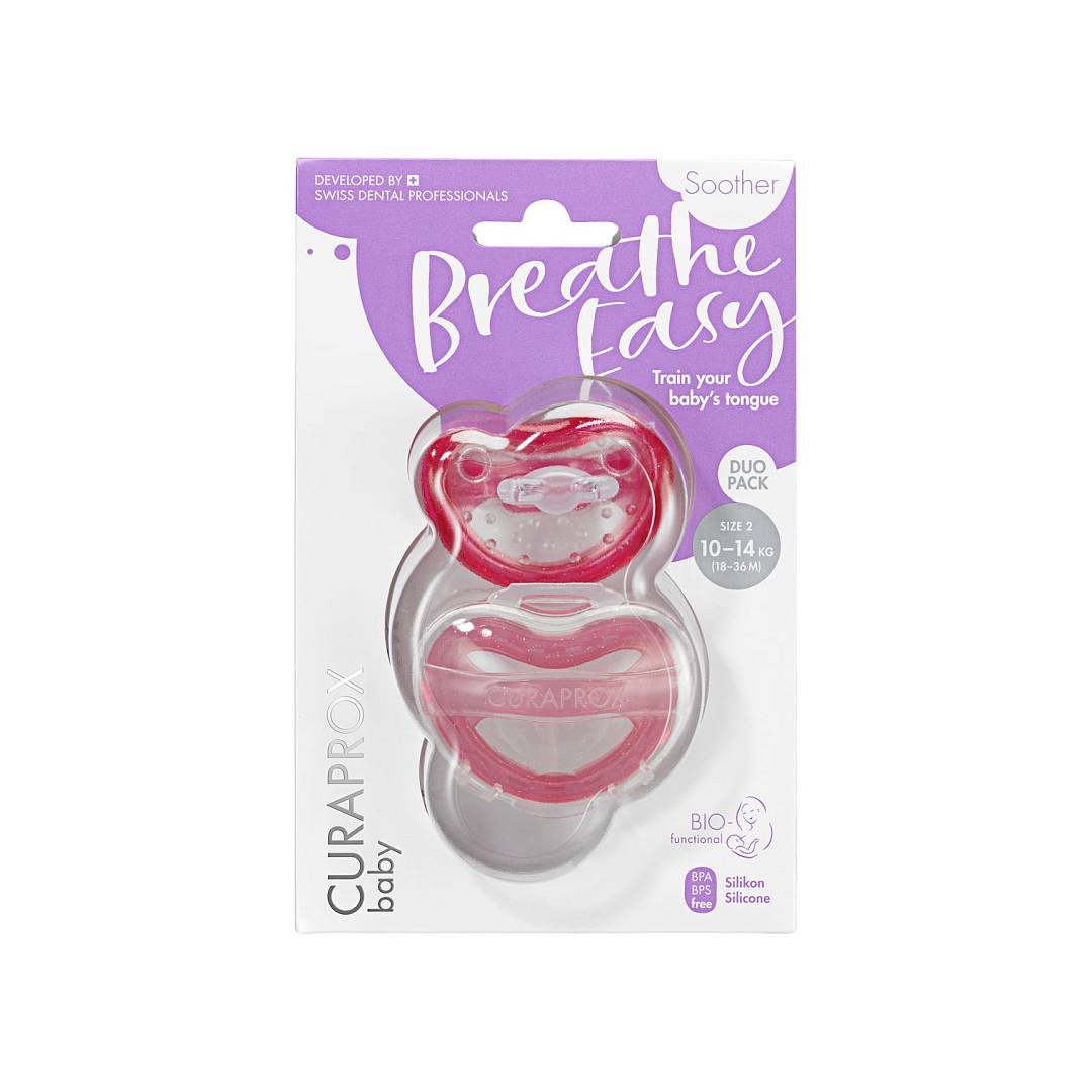 Набор из двух розовых сосок-пустышек, размер 2