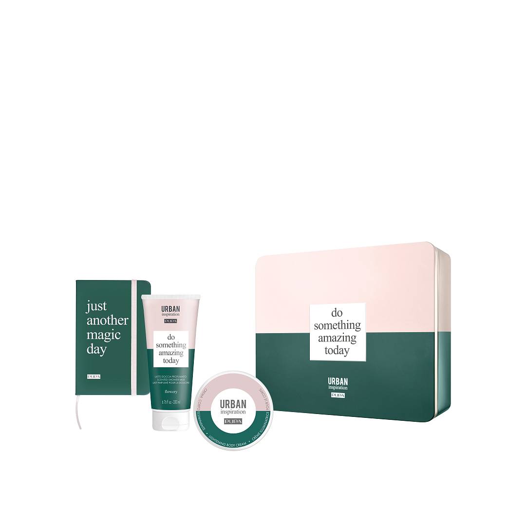 Набор Urban Inspiration Flowery Молочко для душа 200мл + Крем для тела 100мл + Блокнот