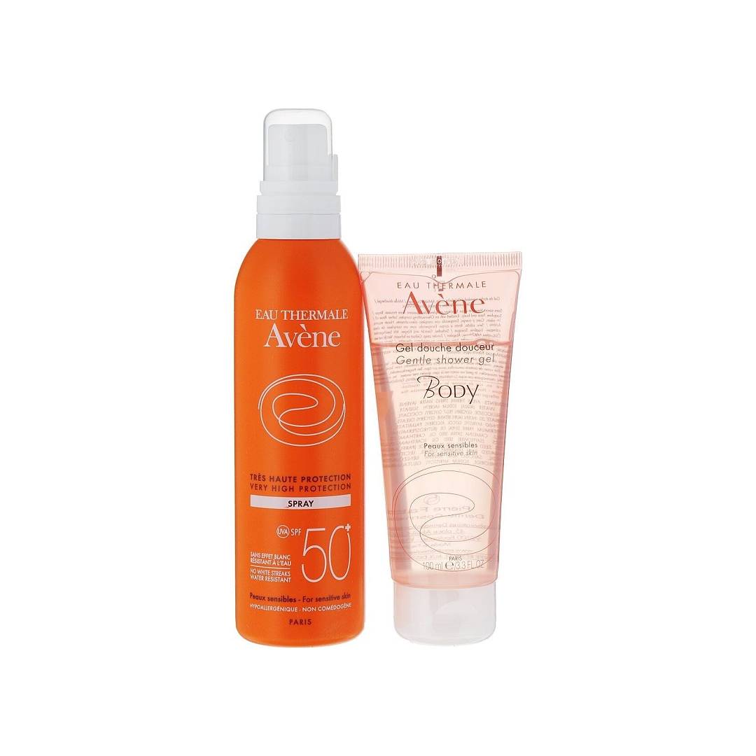 Набор: Спрей солнцезащитный SPF50 + Гель для душа 