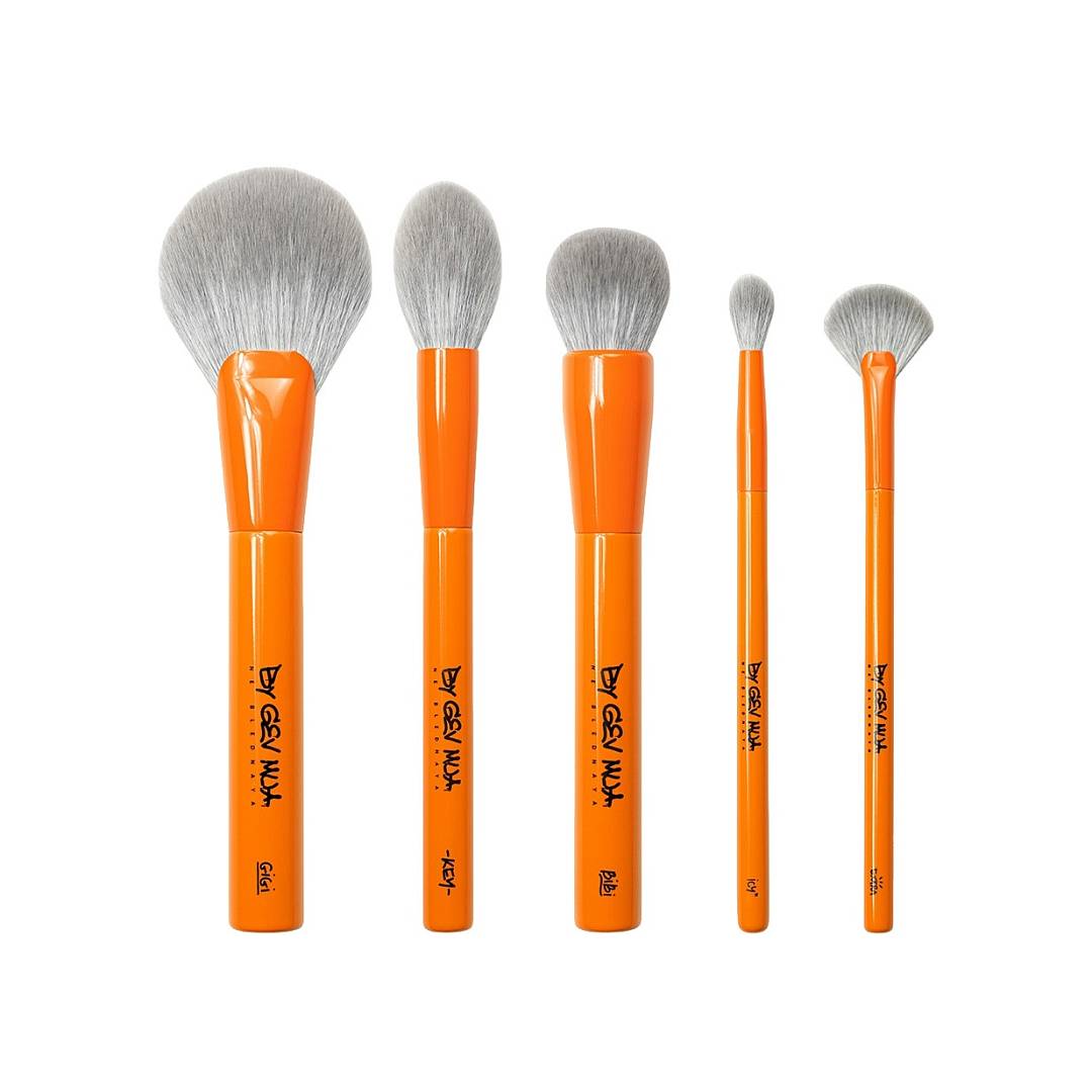 Набор кистей лимитированный для макияжа Face 1 Orange Medness