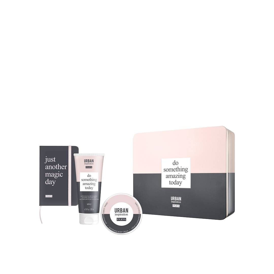Набор Urban Inspiration Spicy: Молочко для душа 200мл + Крем для тела 100мл + Блокнот