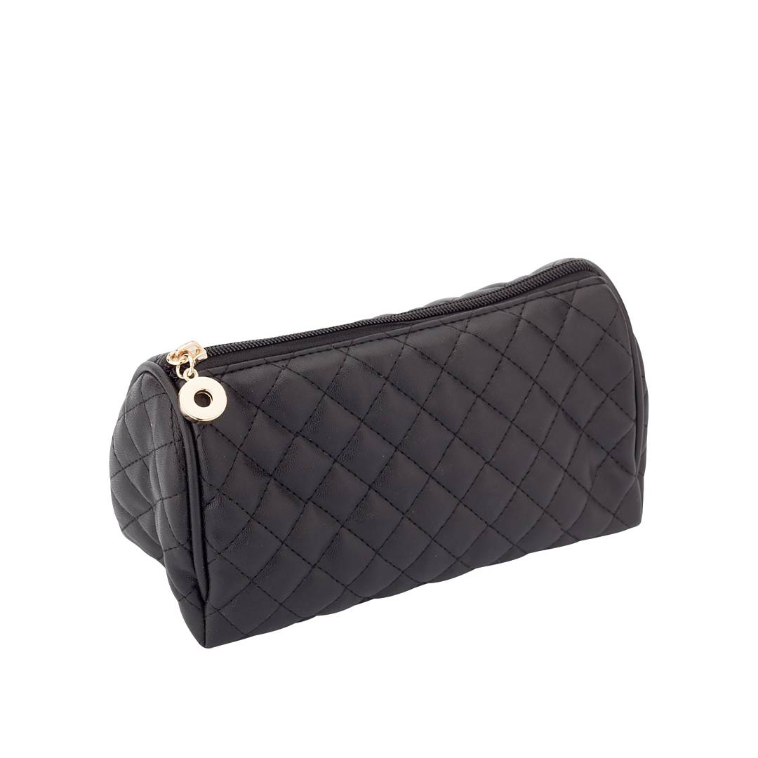 Косметичка стеганая черная