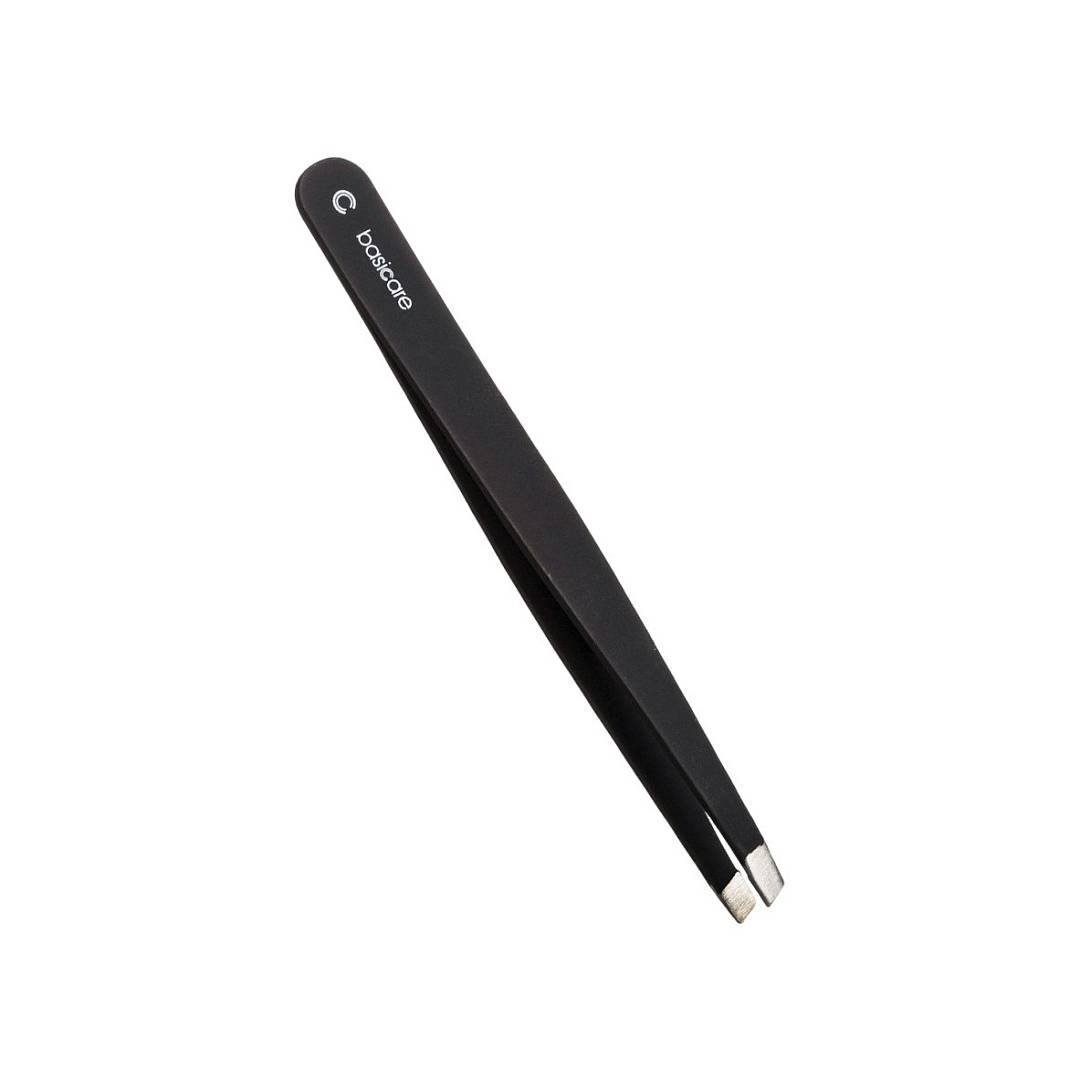 Пинцет прорезиненный со скошенными кончиками 